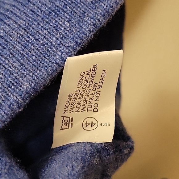 Peter Scott Pure Wool 1/4-zip Sweater - Blue - EU 44 - Picture 12 of 16